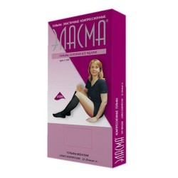 Гольфы компрессионные женские Эласма 2 класс компрессии на хлопковой основе р. 5