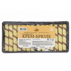 Трубочки вафельные 180 г крем-брюле на фруктозе