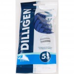 Станок одноразовый для бритья для мужчин, Dilligen (Диллиген) 5 шт с 2 лезвиями