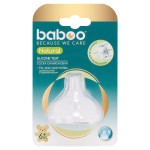 Соска силиконовая для бутылочки, Baboo (Бабу) 1 шт арт. 4-105 Нейчерал с Y-образной прорезью для густых жидкостей с 6 мес (широкое горлышко)