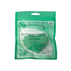 Спонж для лица Clarette конжаковый с экстрактом зеленого чая 1 шт. зеленый