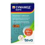 Сумамед форте, порошок для приготовления суспензии для приема внутрь 200 мг/5 мл 29.295 г 30 мл 1 шт