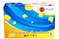 Салфетки бумажные Maneki Дрим двухслойные 150 шт.