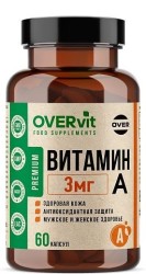 Витамин A OVERvit БАД 60 шт. капс. 3 мг