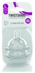 Соска силиконовая для бутылочки, Twistshake (Твистшейк) р. L 2 шт антиколиковая с 4 мес прозрачная