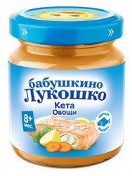 Пюре, Бабушкино лукошко 100 г рагу из кеты с овощами с 8 мес стекл. банка