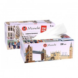 Салфетки бумажные Maneki Дрим аромат Европы двухслойные 250 шт.