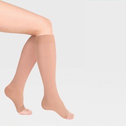 Гольфы компрессионные Luomma Идеалиста 1 класс компрессии с резинкой на силиконовой основе и открытым носком р.  L (IV) нормал (35-39 см)
