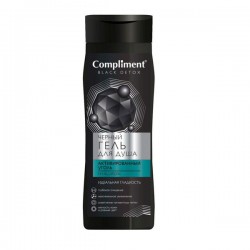 Гель для душа Compliment Блэк детокс черный Активированный уголь и гиалурон 250 мл