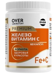Железо + Витамин С OVER laboratory БАД 60 шт. капс.