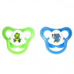 Соска-пустышка, Бусинка 1 шт арт. 411 Мотылек с кольцом с прикусом 3-6 мес