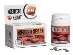 Железо хелат БАД к пище 100 шт. табл. 14 мг / 200 мг