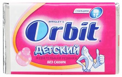 Жевательная резинка Orbit Детский Классический с кальцием 18 шт.
