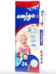 Подгузники детские, Amigos (Амигос) 7-18 кг р. 4 24 шт