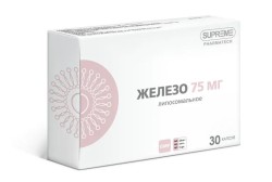 Железо липосомальное Supreme Pharmatech БАД железо 15 мг 30 шт. капс. 75 мг / 548 мг