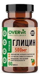 Глицин OVER OVERvit БАД 60 шт. капс. 500 мг