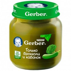 Пюре, Gerber (Гербер) 130 г брокколи кабачок